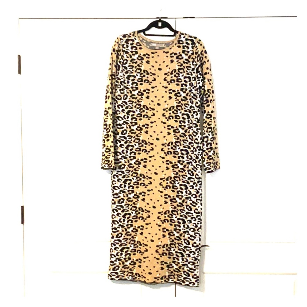 ASOS leopard print sweater dress